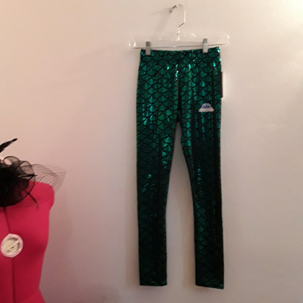 Mermaid Atlethic Leggings _ Green Royal - Picture 4 of 5